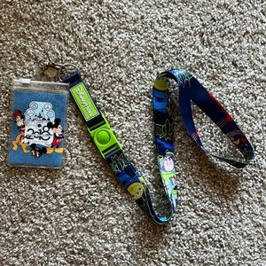 Disney parks toy story pin collector Lanyard with Mickey and mini 2018 sleeve